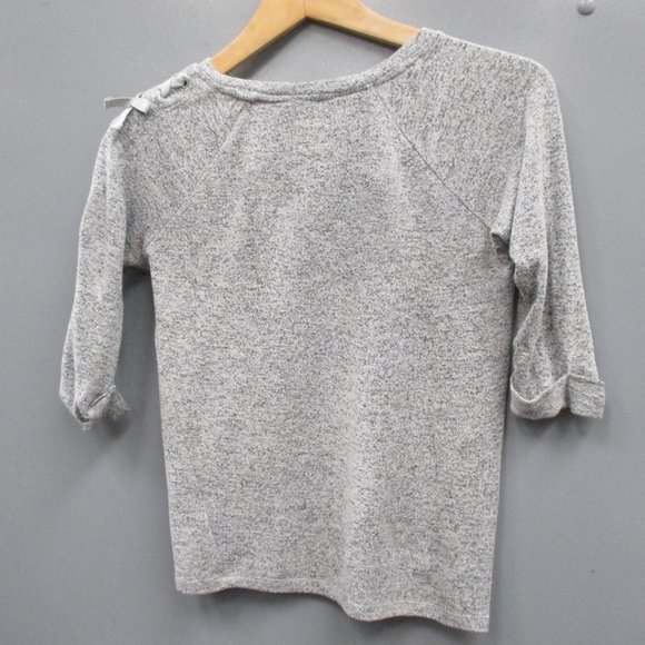 Cat & Jack Girl's Sweater Size M (7/8) Gray Rayon Blend Crew Neck Sweater Top - Picture 6 of 9